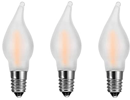 ShuoHui Ersatz-Flammenkerze für Lichterketten E10 COB LED-Ersatzlampen Glühbirnen Topkerze Lichterkette 14V-55V AC 0.1W-0.5W (10)