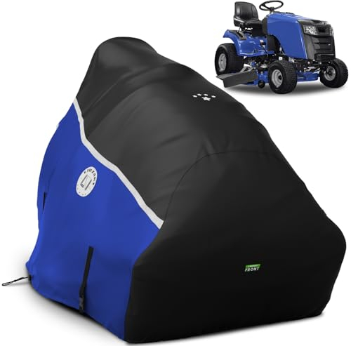 LI LIBZAKI 420D Abdeckung für Rasenmäher, wasserdichte Traktorabdeckung, strapazierfähig, passend für Decks bis zu 137,2 cm, universell passend für John Deere, EGO, Toro, Craftsmanand mehr, 183,9 cm L