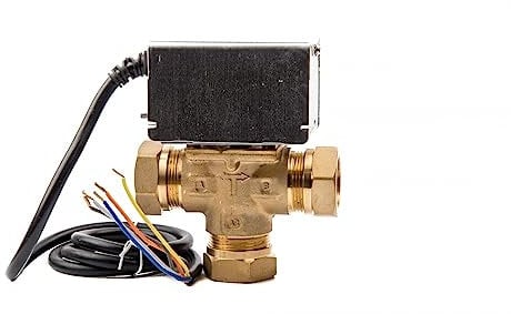 Team Controls 3 Port Mid Position Motorised Zone Valve 28mm 5 Wire, Direct Replacement for Honeywell V4073A, Tower, Banico, Horstmann…