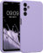 CAPTOR Cover Custodia Colorata in Silicone Liquido per Samsung Galaxy A34 5G, Alta Qualità con Bordo Rialzato per Schermo e Protezione Fotocamera Sottile e Morbida Con Microfibra Interna (Viola Lilla)
