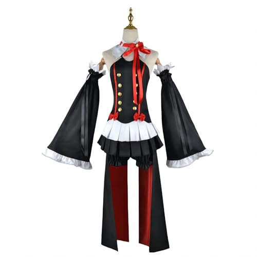Luxetoys Krul Tepes Anime Cosplay Kostüm Seraph of the End Charakter Anzug mit rosa Perücke für Halloween Party (Perücke)