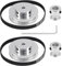 2Kit GT2 Synchronrad 2GT 20 Zähne und 60 Zähne 8 mm Bohrung 6 mm Breite Aluminium-Zahnriemenrad mit 2 Stück 200 mm Länge 6 mm Breite