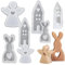 Rrlihjgu 7 Stück Osterharzform -Osterkerzen-Gussform-Set Ostern Kaninchen Silikonformen Gießformen Osterhase Silikonform Silikon Gießform Für Handwerk, Ostern Dekoration