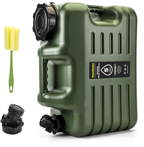 Vasellame 5 Gallon Water Jug with Spigot, Portable Water Containers,Camping Essentials,Portable Water Tank,Water Storage Containers for Camping Outdoor Hiking,Emergency Stroage