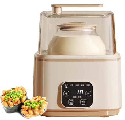 JODAIS Fully Automatic Yogurt Maker, 5 Preset Programmes, 2L Yoghurt Maker Machine, 25W Yogurt Maker with LED Touch Panel, Ideal For Homemade Individual Yoghurt Pots, Easy Cleaning Simple Operation