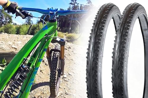 2 Fahrradreifen 1.75 x 26 Zoll 47-559 MTB Drahtreifen - Fast Profil - Fahrrad Reifen Mountainbike, Fahrraddecke, Fahrradmantel ATV Cross