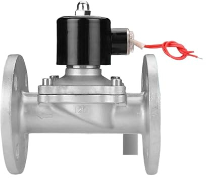 FPJQOBJC Edelstahl Flansch Magnetventil Wasser Dampf Elektronische Schalter Pneumatische Kupfer Spule 4 Punkte 1 Zoll 2 Zoll DN32/50/40(DN-32 AC220V)