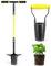 Jardineer Lot de 2 outils de plantation de bulbes à long manche et outil de plantation de petits bulbes avec marqueur profond, idéal pour planter des bulbes, des semis, des fleurs et des légumes