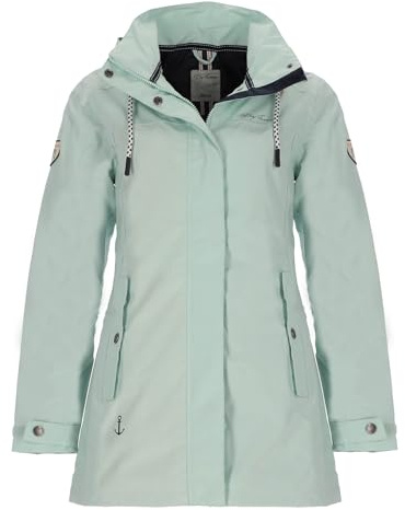 Dry Fashion Damen Funktionsmantel Leer - Funktionsjacke Fuchsia, Größe 38 | Wind- & wasserdicht, Atmungsaktiv, Verschweißte Nähte, 2-Wege-Reißverschluss abgedeckt, Kapuze abnehmbar, Taillenregulierung