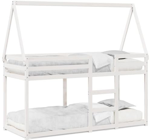 Generico Kangqiling Etagenbett mit Dach 90 x 200 cm aus Kiefernholz, 3282080