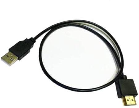 KAQNTUD USB 2.0 Male to HDMIcompatible Male Power Supply Adapter Cable 0.5m for Efficient Power and Data Transfer