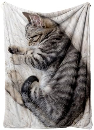 Generisch Katzen Flanell Bettdecke, Weiche Kuscheldecken Mit Süße Kätzchen Motiv, Geschenk Für Katzenliebhaber, Für Büro Mittagspause Reisen