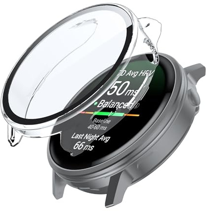 Lemxiee Cover for Garmin Venu 4 45mm Case with Tempered Glass Screen Protector Clear