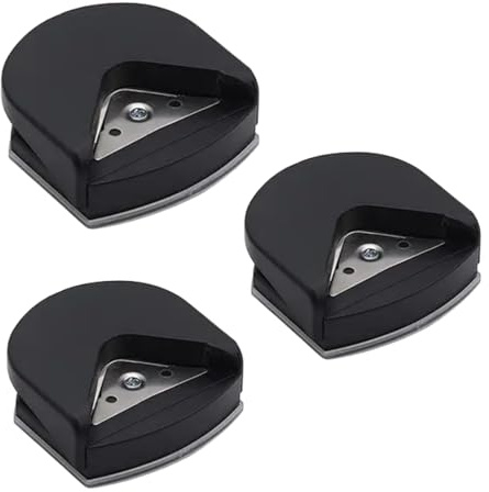 3Pcs Black 4mm Radius Corner Rounder Punch Paper Corner Rounder Hole Cutter for Photo, Corner Cutter Tool, Paper Crafts