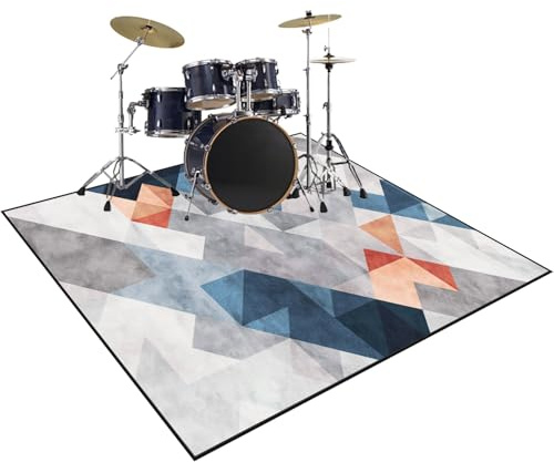 Drum Teppich, Schlagzeugteppich rutschfeste, Trommel Teppiche Elektronisches Schlagzeug Antivibrationsmatten, Professionelle Schallschutzmatte, Schallschutz Teppichmatte Schlagzeug matte 200 x 180 cm