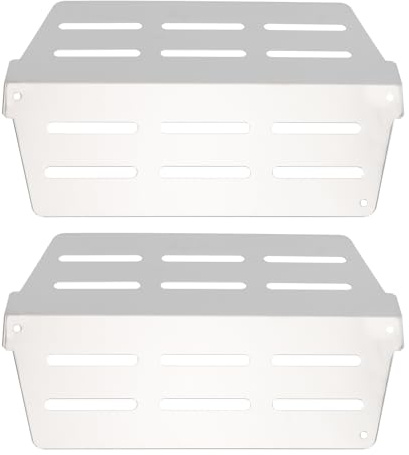 LALADEFIEE Gas Grill Stainless Steel Heat Plates 2Pcs Bbq Flame Diffuser Tamer Suitable for Outdoor Picnic and Barbecue