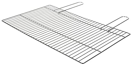 RUECAB I Love BBQ – Parrilla de Cocina para Barbacoa y ahumadero – Parrilla de Barbacoa Simple, Rectangular, 67 x 40 – Material: Acero Cromado – Dimensiones: 67 x 40 cm 2232, NC