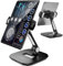AboveTEK Soporte de Tablet de Aluminio, Plegable y Giratorio 360°, para Tablets/Smartphones de 4-11 Pulgadas, Ideal para Cocina, Mesa de Oficina, Recepción y Sala de Exposición.