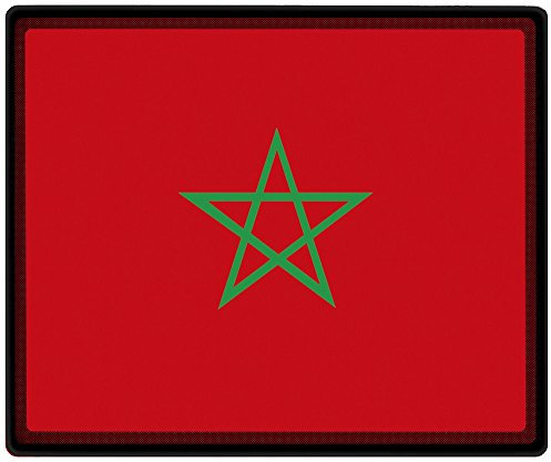 Markenlabel Tapis de souris avec motif – Maroc drapeau Football Chaussures de Football – 82103 – Taille env. 24 x 20 cm