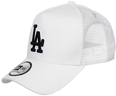 New Era Los Angeles Dodgers Black White Edition A-Frame Adjustable Trucker Cap - One-Size