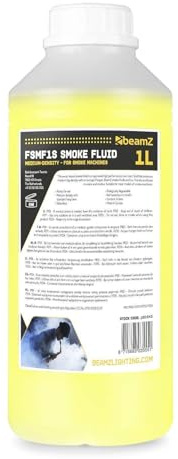 BeamZ High Performance Smoke Machine Fluid 1L - Non-Toxic Water-Based DJ Fog Liquid for Disco Events, Stage Lighting & Special Mist Effects, Residue-Free Professional Formula