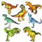 Dinosaur Iron on Patches Woohome 7 PCS Dinosaur Theme Logo Series Iron on Patches DIY Sew Decoration Appliques Stickers for Jeans Jacket, Clothing, Caps, Repair The Hole