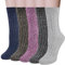 Chalier Finery 5 Paia Calze Invernali di Lana da Donna, Calzini Termiche Spesse da Donna, Morbidi ed Elastici, Regalo di Natale per il Compleanno da Donna