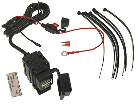 JZK 3.1A Motocicleta cargador dual usb 12v-24v impermeable moto adaptador de teléfono manillar cargador de alimentación toma de puerto para smartphone