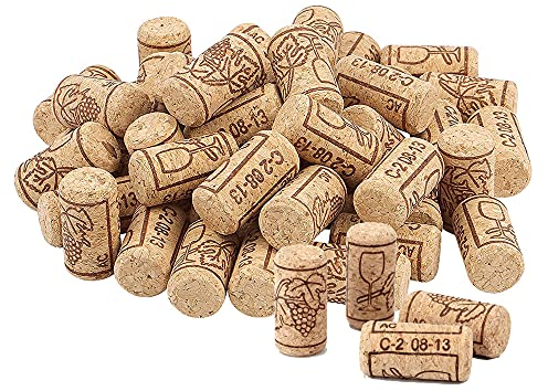 50 Piezas Corchos Naturales Para Vino - Tapones Rectos Para Conservación y Sellado De Botellas - Ideas Para Decoración Del Hogar