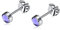 Artskin Boucles d'oreilles en titane G23 pour femmes filles boucles d'oreilles hypoallergéniques sans nickel 4mm boucles d'oreilles en tanzanite pour oreilles sensibles
