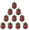 Mokyler Borsa in tessuto scozzese in schiuma, ciondolo a sfera in tessuto, ornamenti natalizi, ciondolo a forma di palline di Natale, decorazione artificiale per albero di Natale