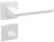 domino Türgriff Drückergarnitur WC - Badezimmer Set quadratische Rosette für Badezimmertüren Set WC - Rosetten-Garnitur Aluminium Weiss Türdrückergarnitur ELENA QR SLIM WHITE
