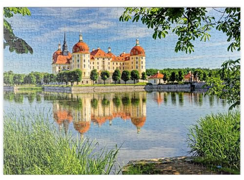 MyPuzzle Schloss Moritzburg bei Dresden, Sachsen, Deutschland - Premium 500 Teile Puzzle - MyPuzzle Sonderkollektion von Puzzle Galaxy