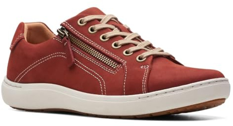 Clarks Women's Nalle Lace Sneaker, Chestnut N, 9-9.5