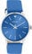 Oozoo Vintage Damen Uhr - Silber Armbanduhr Damen mit 20mm Lederarmband n Blau - Analog Damenuhr in rund C10987