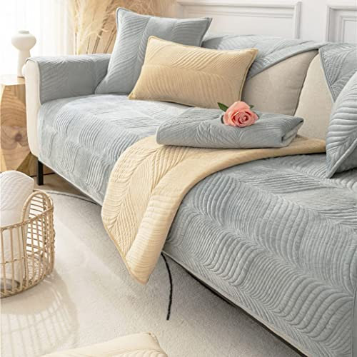 WYJHNLBEDC Sofa/Couch überzug/überwurf, Sofa überwurfdecke, Warmer Super Weicher Fleecedecke Sofabezug für Sofa L Form/U Form/Ecksofa 3/2/1 Sitzer, Sofaschutz Hund Kratzschutz Katze, 110x180cm