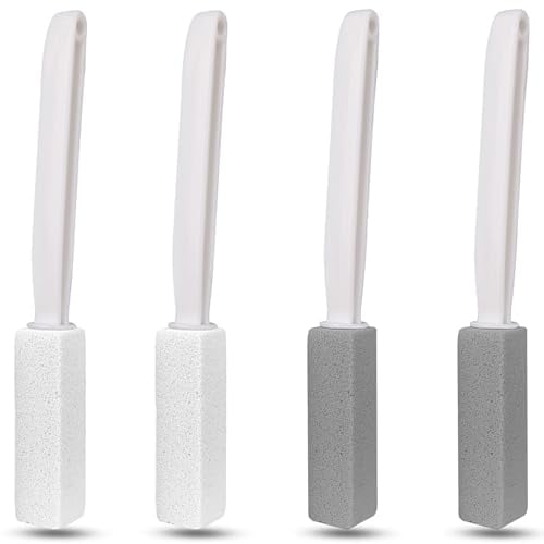 4 Stück bimsstein toilettenreiniger mit Langer Griff, Cleaning Block WC, Toilette-Reinigungsstein