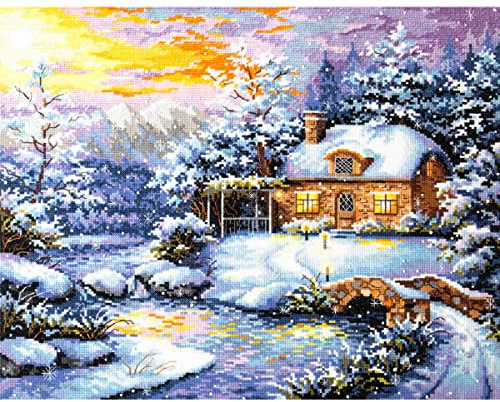Magic Needle 45-08 ZW Wintergeschichte Kreuzstichset mit Zählmuster Zweigart Edition, Baumwolle, multifarbig, 40x32cm