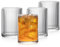 POLIDREAM Premium Trinkgläser Set 4er, 280ml Cocktailgläser Set, Origami-Stil Longdrinkgläser, Geriffelte Gläser für Eiskaffee, Bier,Wasser, Saft, Mojito, für Familie, Camping, Party