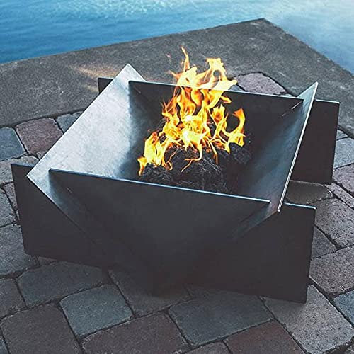 ZAANU Große Feuerstellen und -Schalen, robuste Feuerstelle für den Außenbereich, DIY-Feuerstellen aus Metall, holzbefeuerter Feuerstellengrill