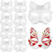 LUKIUP 10 Stück DIY Weiße Katze Maske, Tiermaske Maske, Halloween Theathermaske zum Bemalen Unbemalt Masken für Kinder Erwachsene Karneval, Fasching, Party Cosplay