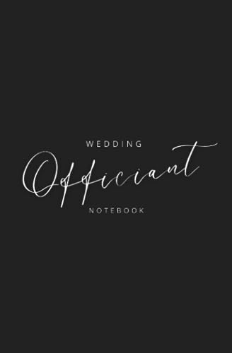 Wedding Officiant Notebook: Black Wedding Ceremony Book for Pastors, Preachers, Ministers Speeches, Sermons & Notes| 5.25 x 8 inches 110 pages
