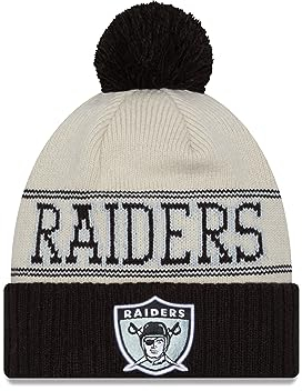 New Era Las Vegas Raiders NFL 2023 Sideline Historic Knit Beanie OTC Gray Black - One-Size