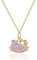 Hello Kitty Sanrio Damen-Halskette mit Anh nger, mit Kristallen, 18 kt vergoldet, Sterlingsilber, offizielles Lizenzprodukt, Sterling Silber, Kristall