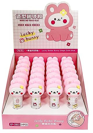 vsilay High Viscosity Glues Stick for Children Students Cute Cartoon Plastic Solid Glues Sticks Office Stationery Glues Sticks