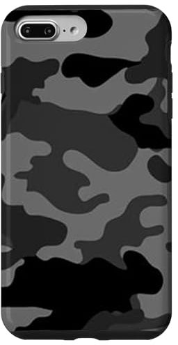 Black Gray Grey Night Camo Camouflage Pattern Military Urban Case for iPhone 7 Plus/8 Plus