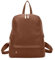 Woodland Leathers Women's Fashion Small Backpack, Womens Backpack With Anti Theft Zipper, Waterproof Faux Leather Back Pack Womens, 13 Tablet And Laptop Fashion Backpacks For Women (Brown)