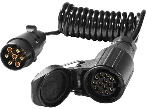 ETUKER Trailer Extension Cable 7pin Caravan Extension Lead 1.8M Trailer Adapter Cable