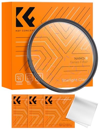 K&F CONCEPT 67mm Colorful Star Filter, Colorful Starlight Dreamy Creative Special Effects Optical Glass Lens Filters