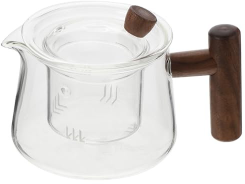 BEBEMOKO Théière japonaise transparente séparée - Théière transparente pour hôtel - Théière transparente avec filtre - Bouilloire transparente pour faire bouillir le thé - Pour cuisinière